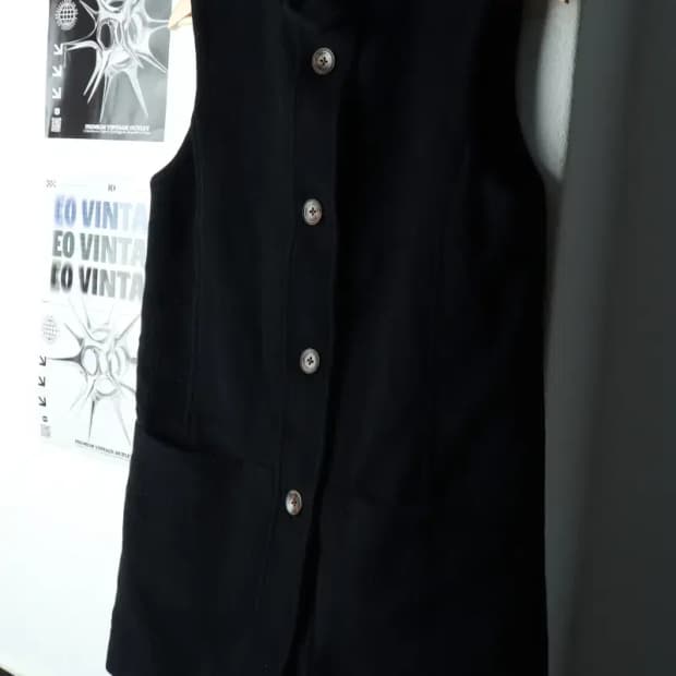 W(L) 빈폴 코트자켓 조끼 네이비 울-1634B