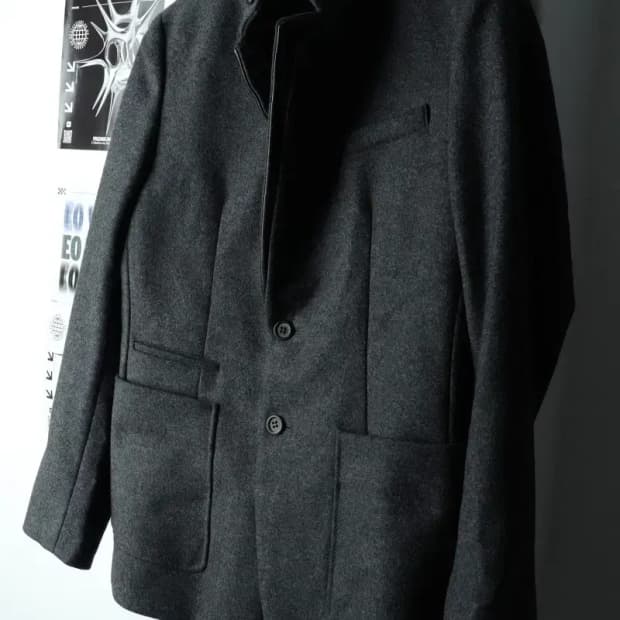 (M) 질스튜어트 코트자켓 숏 그레이 울-16350