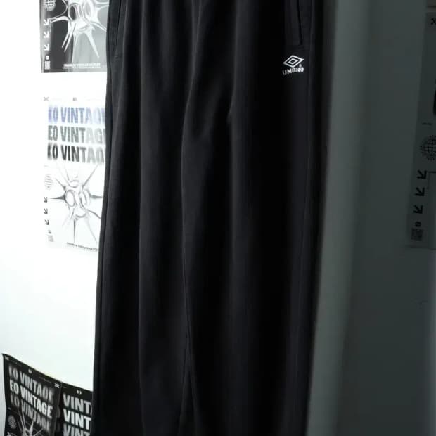 (XL) 엄브로 트레이닝복 바지 사용감 와이드 블랙-2265