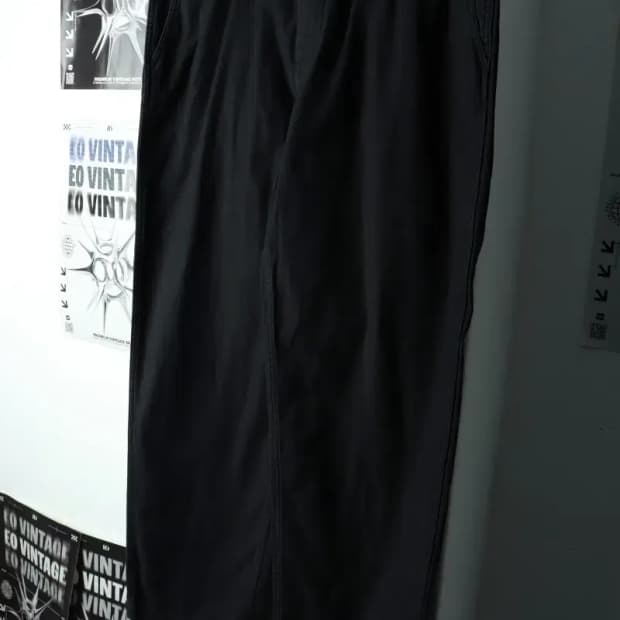 (XL) 무신사 스탠다드 면바지 팬츠 와이드 치노 블랙-227F