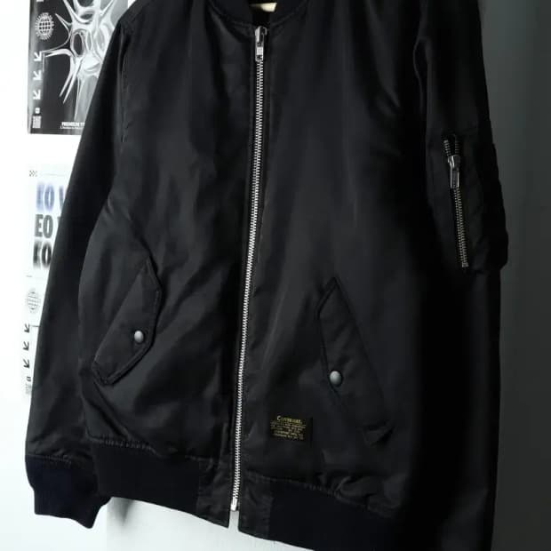 (M-L) 커버낫 집업 바람막이 점퍼자켓 항공 MA1 블랙-1627B
