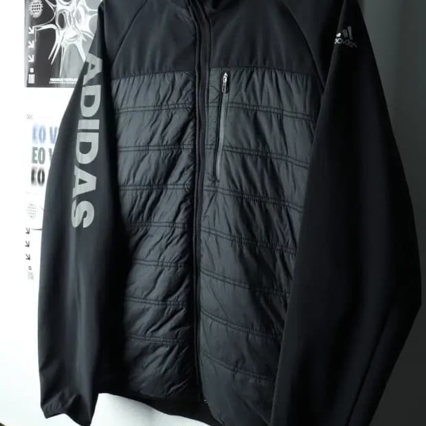 (2XL) 아디다스 집업 바람막이 점퍼자켓 빅사이즈 부분패딩-1627F