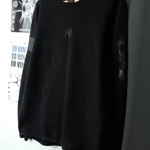 (M-L) 뉴에라 맨투맨 티셔츠 뉴욕 양키즈 블랙 올드스쿨-1628D
