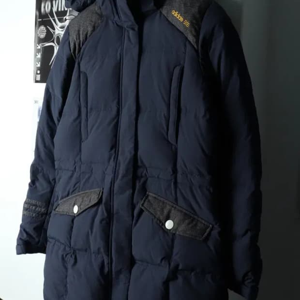 W(M) 아디다스 패딩 점퍼자켓 야상 덕다운 네이비-163BA