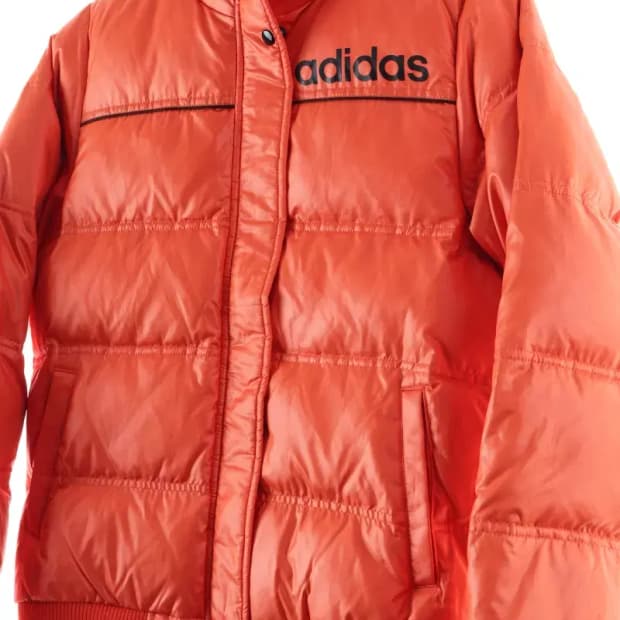 W(M) 아디다스 패딩 점퍼자켓 주황 덕다운 올드스쿨 따뜻-16462