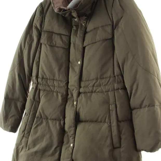 W(M) 헤지스 패딩 점퍼자켓 카키 덕다운 롱-16469