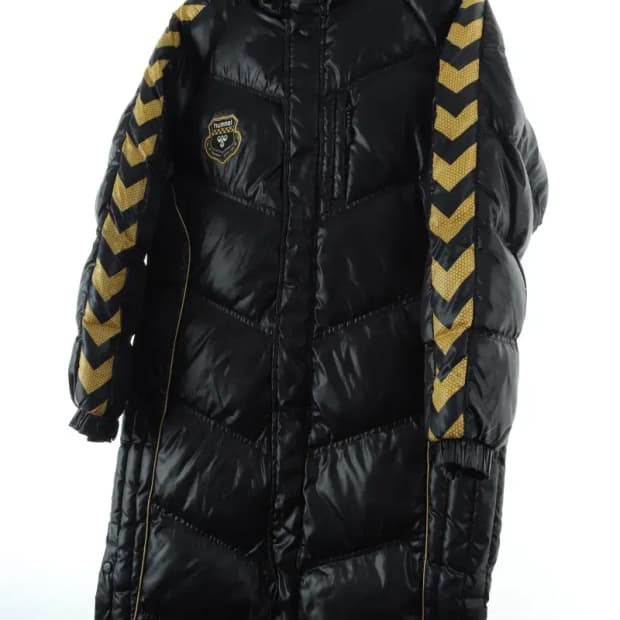 (M) 험멜 패딩 점퍼자켓 롱 금장 유광 덕다운-1646F