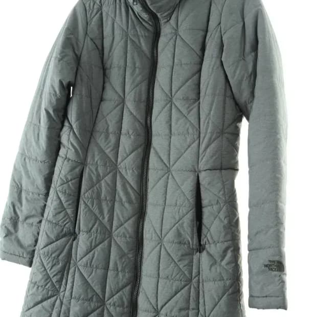 W(S-M) 노스페이스 패딩 점퍼자켓 퀼팅 롱 그레이 고급-16477