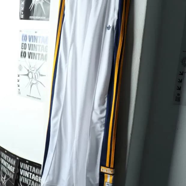 W(M-L) 아디다스 트레이닝복 바지 파이어버드 화이트-22A3