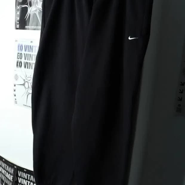 (XL) 나이키 트레이닝복 바지 오버사이즈 기모 조거 블랙-22B7