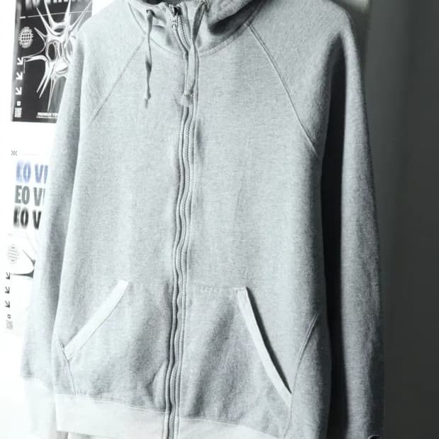 W(2XL) 챔피온 후드집업 빅사이즈 그레이 기모-1658C