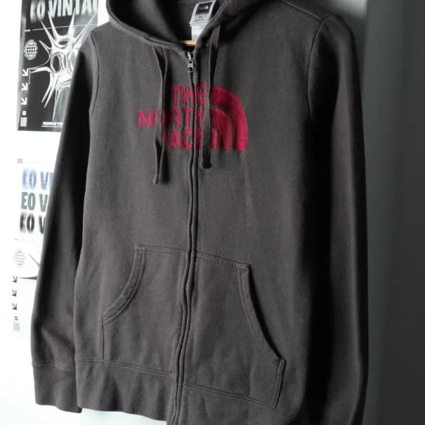 W(M) 노스페이스 후드집업 차콜 빅로고 기모 희귀 대장 매물-16592