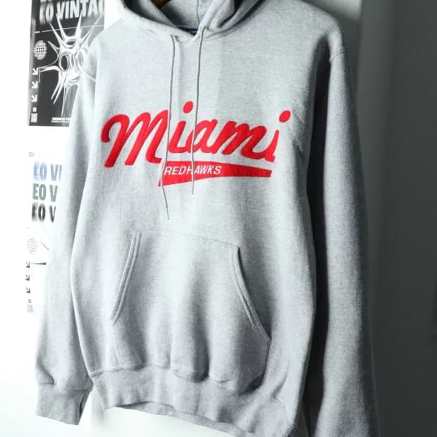 W(S-M) 챔피온 후드티셔츠 레드호크스 기모 그레이-1659D