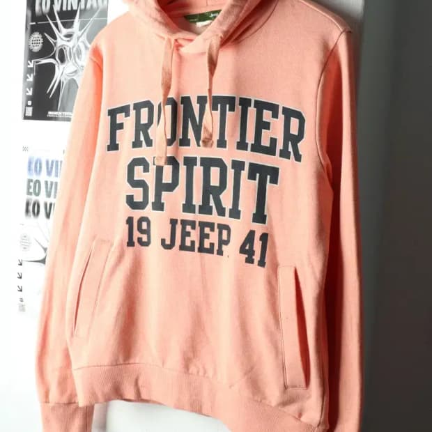 (L) 지프 후드티셔츠 주황 올드스쿨-165A7