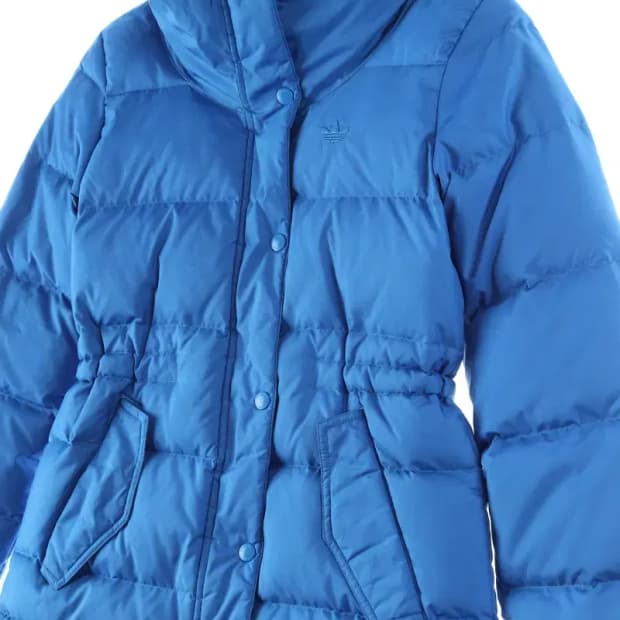 W(S) 아디다스 패딩 점퍼자켓 블루 푸퍼 덕다운 올드스쿨-16623