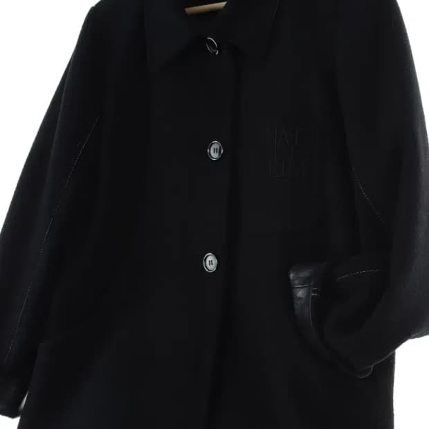 W(F) 마뗑킴 코트자켓 울카켓 숏 가죽배색 희귀-16624
