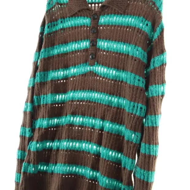 (XL-2XL) 앤더슨벨 니트 버플 스트라이프 스웨터 희귀-16635