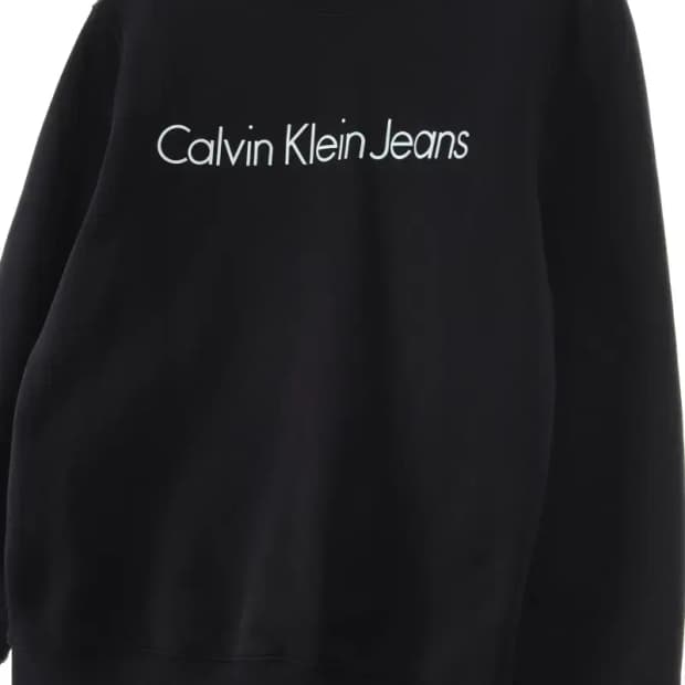 (M) 캘빈클라인 맨투맨 티셔츠 사용감 잘익음 블랙 기모-16646