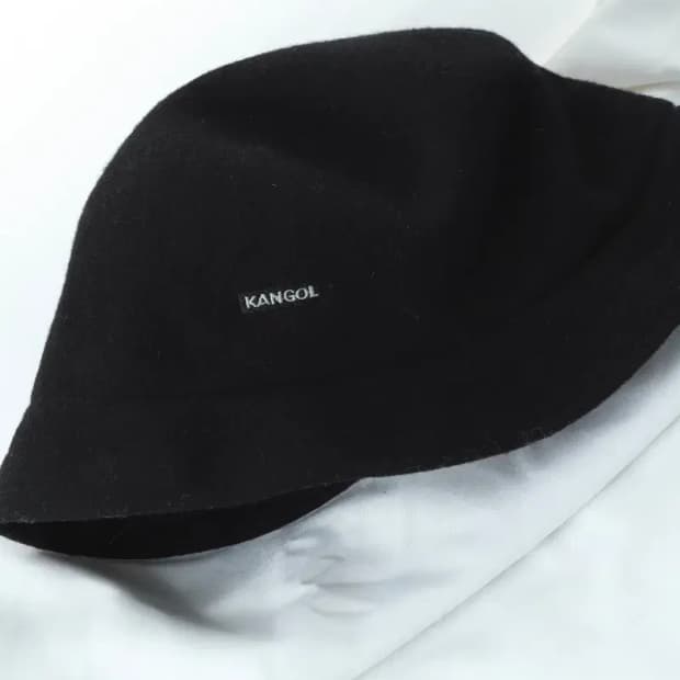 (F) 캉골 모자 울 니트 희귀 매물 벙거지 버킷햇 블랙 국룰-2699