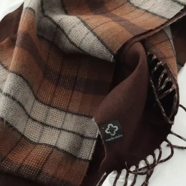 (F) 마리끌레르 목도리 머플러 사용감 체크 보들 따뜻-267E