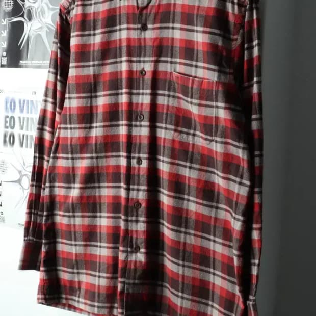 (L) 닥스 셔츠 남방 체크 컬러믹스 플란넬 겨울용 기모-1667D