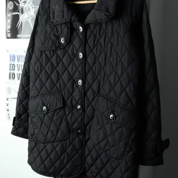 W(M) 노스페이스 패딩 점퍼자켓 코트 퀄팅 블랙-1668E