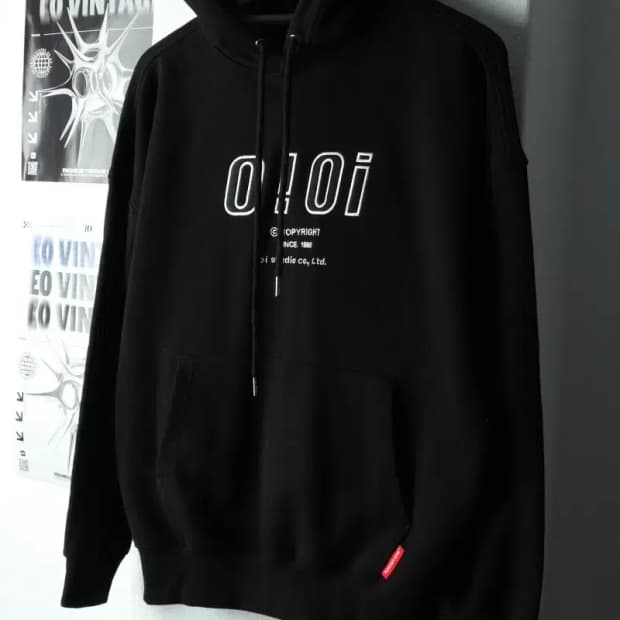 W(S) 오아이오아이 후드티셔츠 빅로고 블랙 올드스쿨-16699