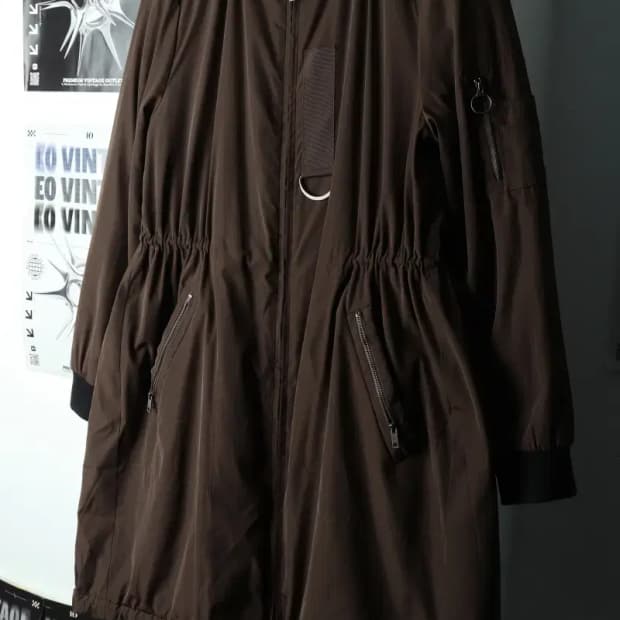 W(S) 지고트 패딩 점퍼자켓 항공 카키 롱-166ED