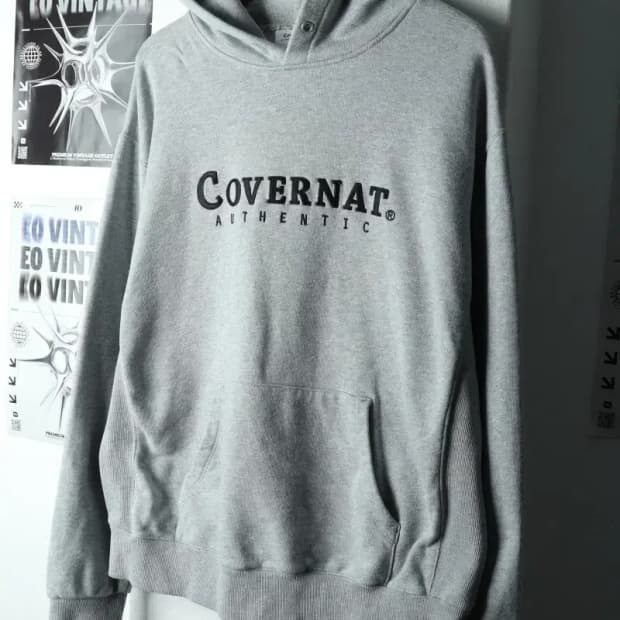 (XL) 커버낫 후드티셔츠 사용감 빅로고 그레이-16787