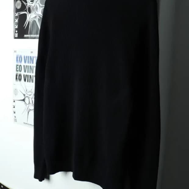 (M-L) 띠어리 니트 목폴라 블랙 울-1678F