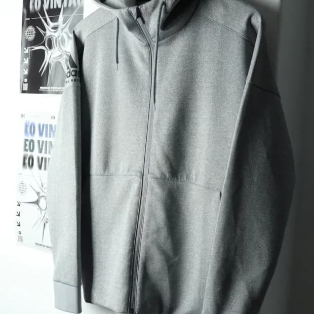 (M) 아디다스 후드집업 마샬아츠 기능성 그레이-167A3