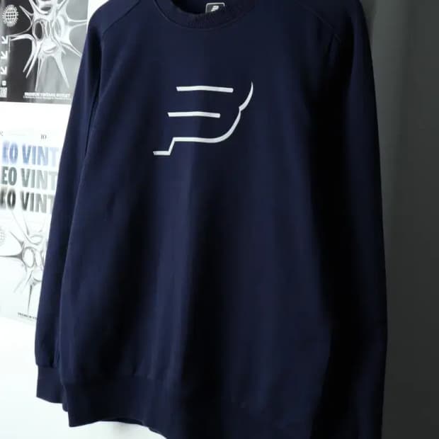 (M) 빈폴 맨투맨 티셔츠 빅로고 네이비 올드스쿨-167A4