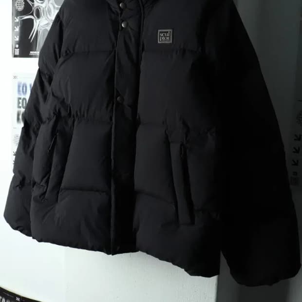 (M-L) 스컬프터 패딩 점퍼자켓 덕다운 푸퍼 블랙-167FB