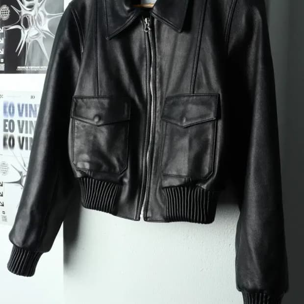 W(S) 스컬프터 집업 바람막이 점퍼자켓 리얼레더 램스킨-167FD