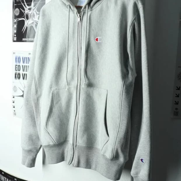 (XL) 챔피온 후드집업 리버스위브 그레이 기모-16800