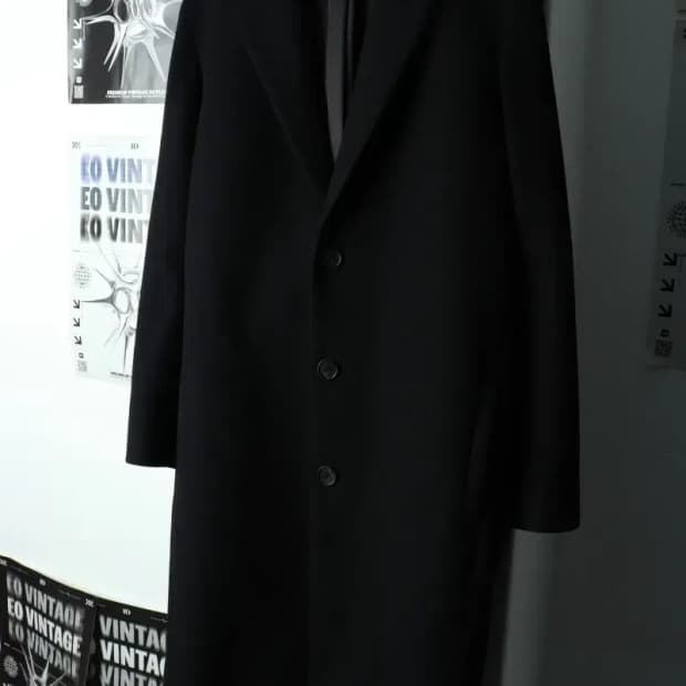 (S-M) 인사일런스 코트자켓 싱글 캐시미어 블랙-1681A