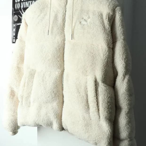 (S) 퓨마 패딩 점퍼자켓 후리스 플리스 아이보리 키치-16821