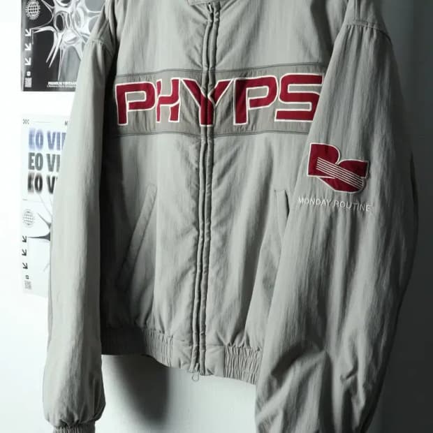 (M-XL) 피지컬에듀케이션디파트먼트 패딩 점퍼자켓 레이싱-1682D