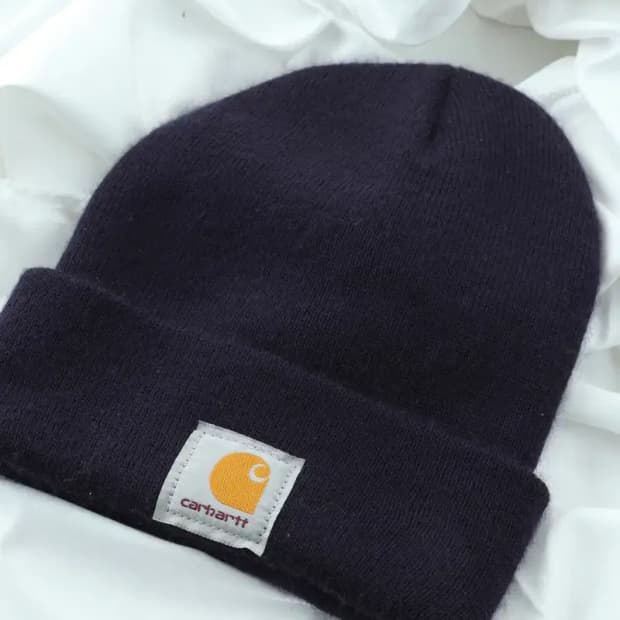 (F) 칼하트 모자 네이비 따뜻 비니 니트 아메카지-2729