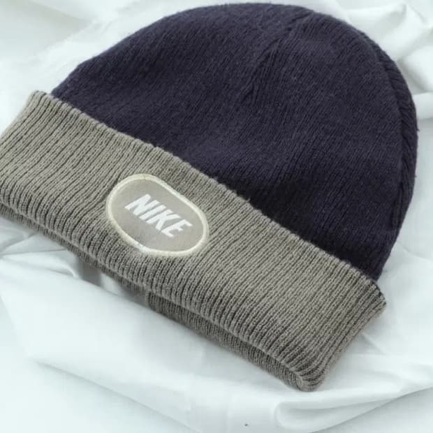 (F) 나이키 모자 00년대 올드스쿨 비니 니트 리버시블 양면-272C