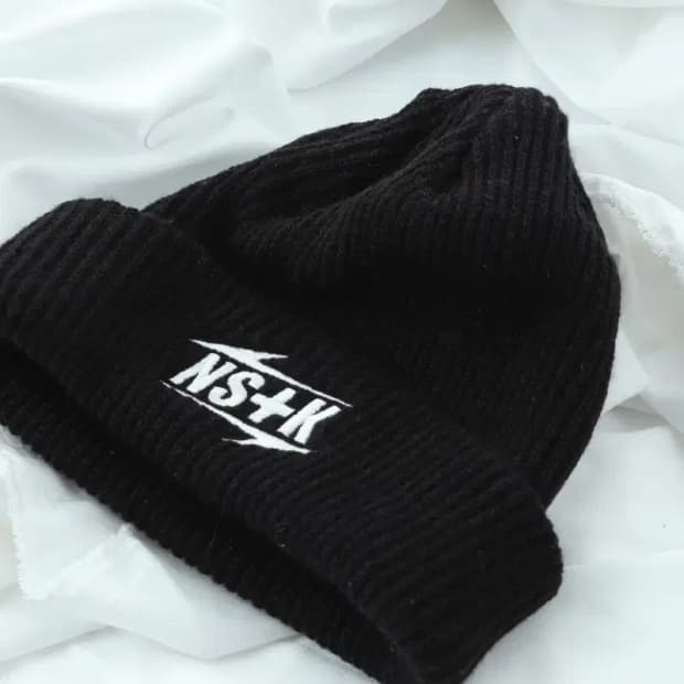 (F) 네스티킥 모자 블랙 골지 비니 숏 스트릿-2732