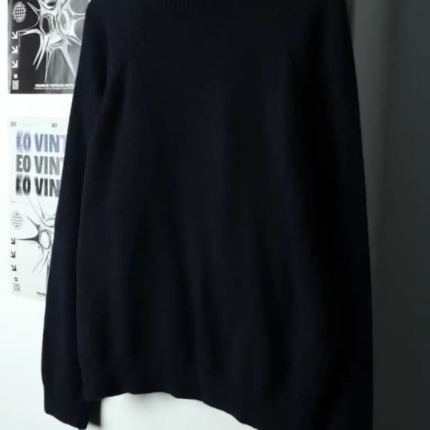 (M-L) 토마스모어 니트 나그랑 네이비 울-16863