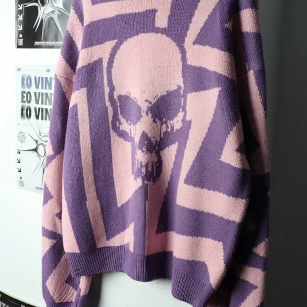 (L-XL) 우조 니트 스컬 빅해골 스트릿 희귀-16865