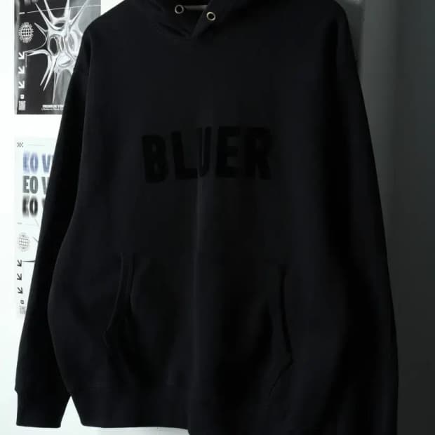 (M-L) 네이머클로딩 후드티셔츠 블러 빅로고 블랙-16872