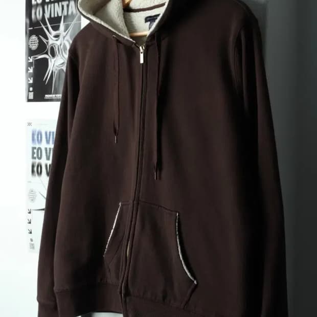 W(2XL) 타미힐피거 후드집업 빅사이즈 기모 브라운-1687B