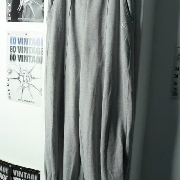 (L-XL) 새터 트레이닝복 바지 그레이 밴딩 조거 한정판-2373