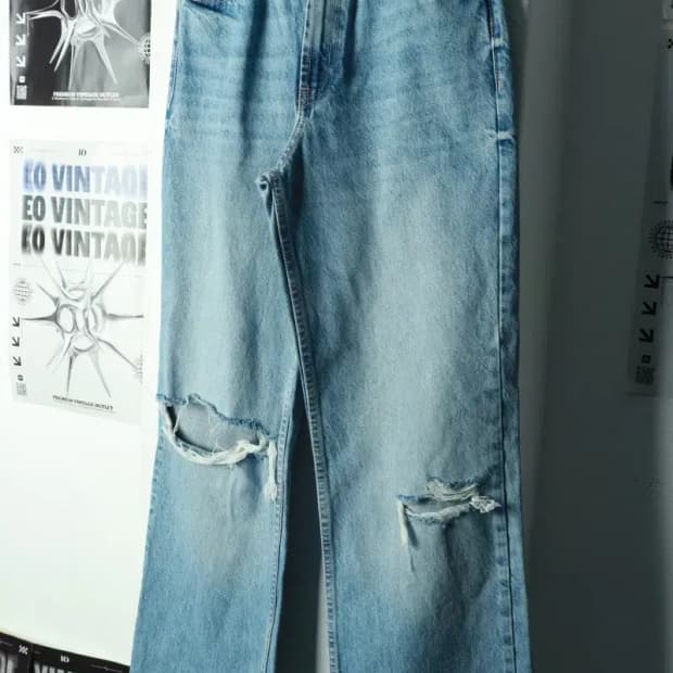 (S) 자라 청바지 데님 찢청 워싱 연청-237B