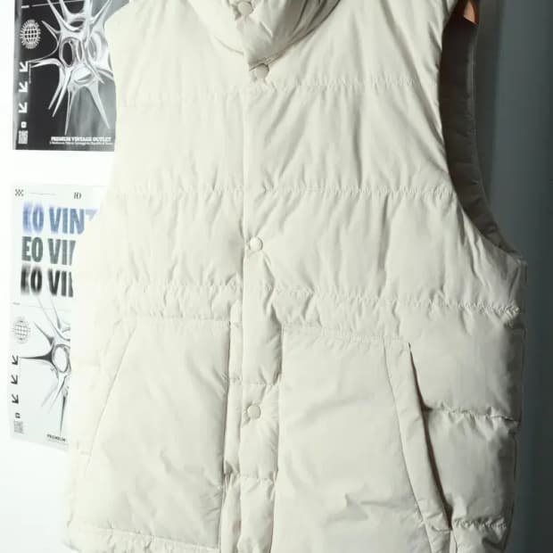 (XL) 탑텐 패딩 점퍼자켓 조끼 베이지-168FA