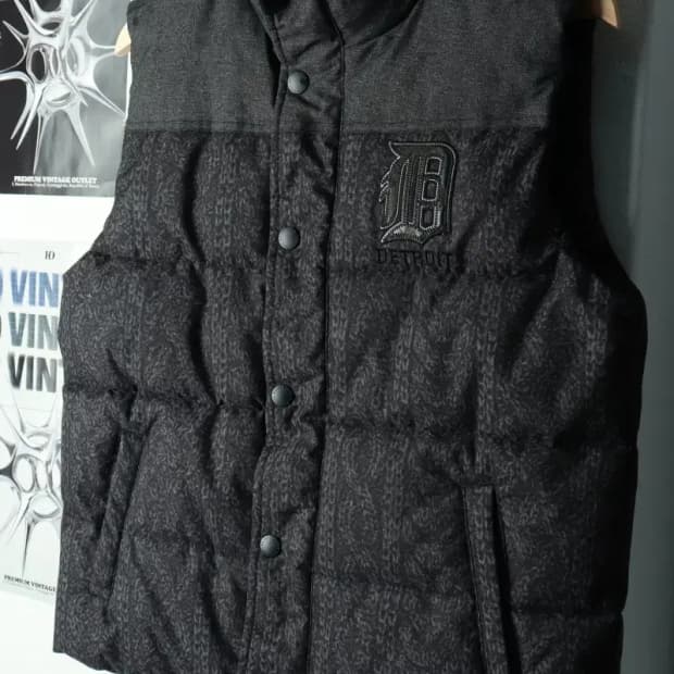 (S) MLB 엠엘비 패딩 점퍼자켓 사용감 조끼 디트로이트-168FB