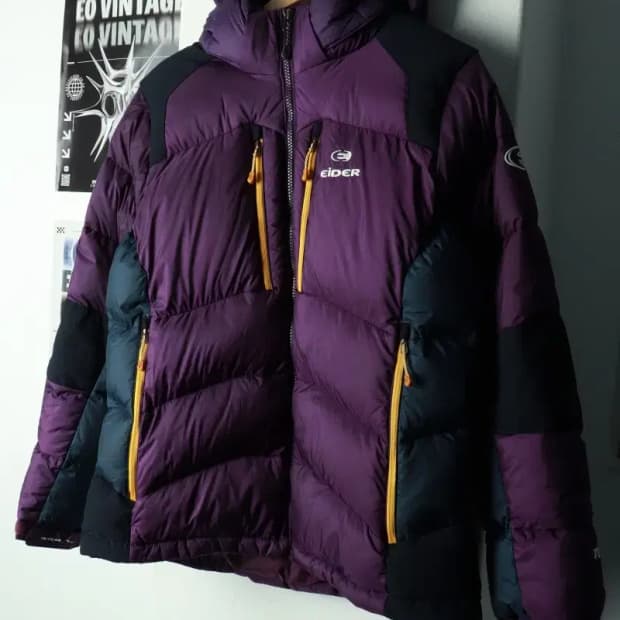 W(XL) 아이더 패딩 점퍼자켓 구스다운 퍼플 대장급 빵빵-16913